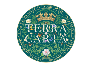 Nous observons le logo de Terra Carta.